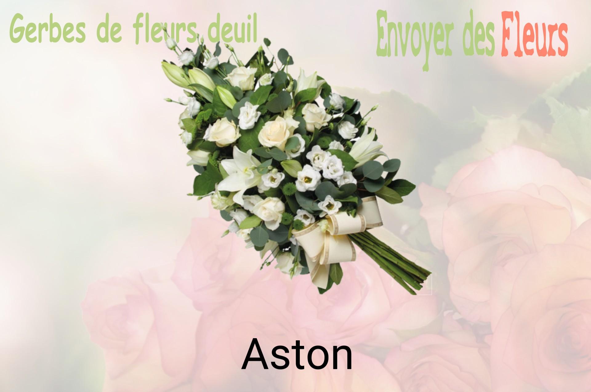 Gerbe de fleurs de deuil livrée à Aston